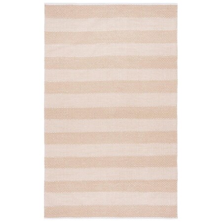 Safavieh 4 x 6 ft. Striped Kilim Flat Weave Rectangle Area Rug Ivory & Gold STK802D-4